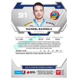 2023/24 Sportzoo ELH 2. serie #281 Marcel Barinka