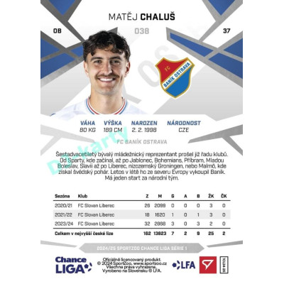 2024/25 Sportzoo Chance Liga 1. série #038 Matěj Chaluš