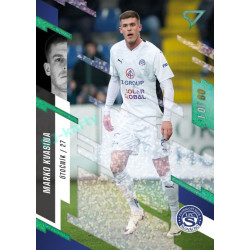 2023/24 Sportzoo Fortuna Liga 2. série #260 Marko Kvasina Green Dew 1of60