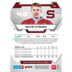 2023/24 Sportzoo ELH 2. serie #295 David Vitouch