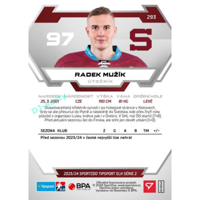 2023/24 Sportzoo ELH 2. serie #293 Radek Mužík
