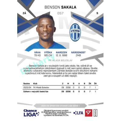 2024/25 Sportzoo Chance Liga 1. série #057 Benson Sakala