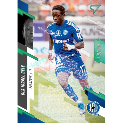 2023/24 Sportzoo Fortuna Liga 2. série #266 Ola Israel Dele Green Dew 1of60