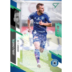 2023/24 Sportzoo Fortuna Liga 2. série #262 Juraj Chvátal Green Dew 1of60