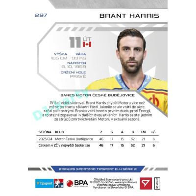 2024/25 Sportzoo ELH 2. serie #297 Brant Harris