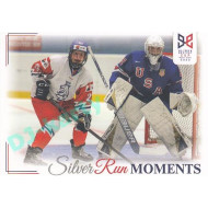 2023/24 Legendary Cards Hlinka Gretzky Cup Young Lions #SRM-06 Sikora proti USA skóroval a asistoval Silver Run Moments
