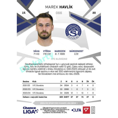 2024/25 Sportzoo Chance Liga 1. série #066 Marek Havlík
