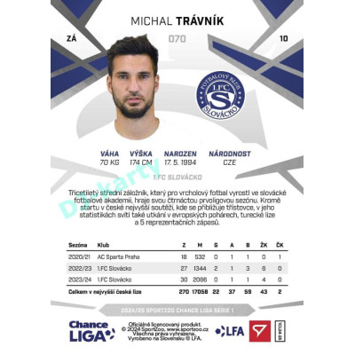 2024/25 Sportzoo Chance Liga 1. série #070 Michal Trávník