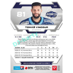 2023/24 Sportzoo ELH 2. serie #310 Tomáš Vincour