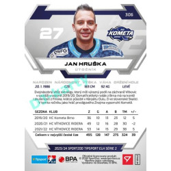 2023/24 Sportzoo ELH 2. serie #306 Jan Hruška