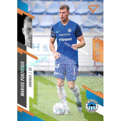 2023/24 Sportzoo Fortuna Liga 2. série #275 Marios Purzitidis Copper Sparks 1of100