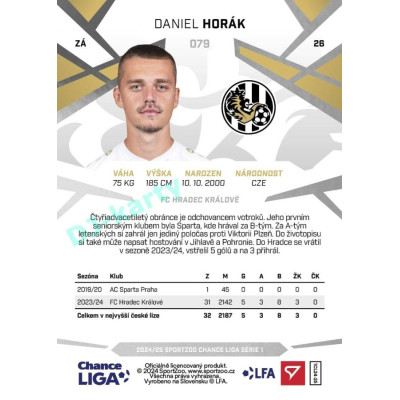 2024/25 Sportzoo Chance Liga 1. série #079 Daniel Horák