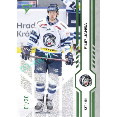 2024/25 Sportzoo ELH 2. serie #306 Filip Jansa Green Glitter xx/30