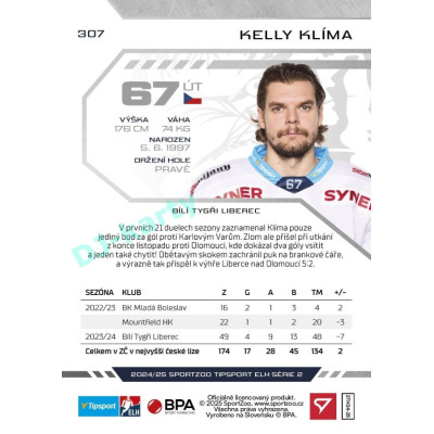 2024/25 Sportzoo ELH 2. serie #307 Kelly Klíma