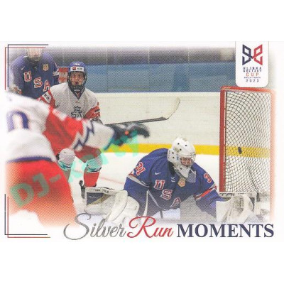2023/24 Legendary Cards Hlinka Gretzky Cup Young Lions #SRM-07 Ondřej Kos využil proti USA přesilovku Silver Run Moments