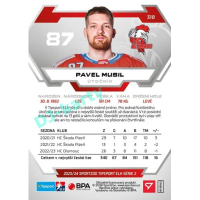 2023/24 Sportzoo ELH 2. serie #318 Pavel Musil