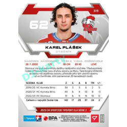 2023/24 Sportzoo ELH 2. serie #319 Karel Plášek