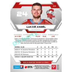 2023/24 Sportzoo ELH 2. serie #313 Lukáš Anděl