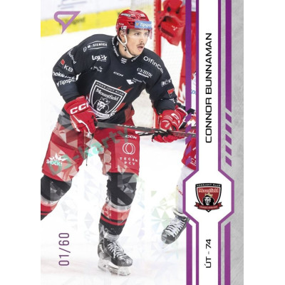 2024/25 Sportzoo ELH 2. serie #312 Connor Bunnaman Purple Iceberg xx/60