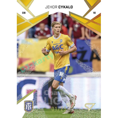 2024/25 Sportzoo Chance Liga 1. série #086 Jehor Cykalo Gold Glitter 03/25