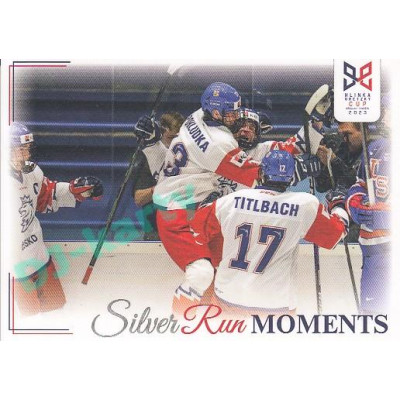 2023/24 Legendary Cards Hlinka Gretzky Cup Young Lions #SRM-08 Kosova trefa zvýšila vedení nad USA Silver Run Moments