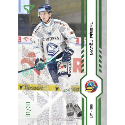 2024/25 Sportzoo ELH 2. serie #323 Matěj Přibyl Green Glitter xx/30