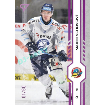 2024/25 Sportzoo ELH 2. serie #325 Maxim Vehovský Purple Iceberg xx/60