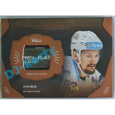 2020/21 OFS 1.série Petr Holík #RPS-PHO 5/5 Game Used Remnants Black Cut