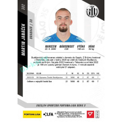 2023/24 Sportzoo Fortuna Liga 2. série #302 Martin Janáček