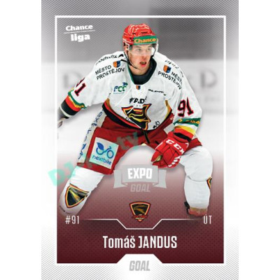 2022/23 Goal Cards Chance Liga 1. série #058 Tomáš Jandus Expo Ostrava SILVER 1of2
