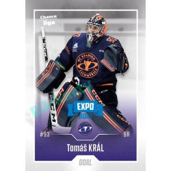 2022/23 Goal Cards Chance Liga 1. série #059 Tomáš Král Expo Blue x/4