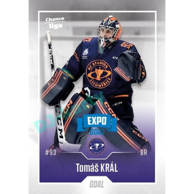 2022/23 Goal Cards Chance Liga 1. série #059 Tomáš Král Expo Blue x/4
