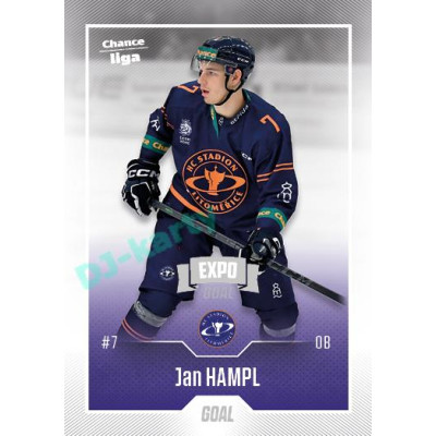 2022/23 Goal Cards Chance Liga 1. série #061 Jan Hampl Expo Ostrava SILVER 1of2