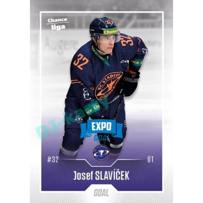 2022/23 Goal Cards Chance Liga 1. série #069 Josef Slavíček Expo Blue x/4