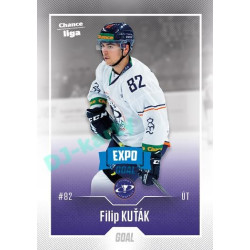 2022/23 Goal Cards Chance Liga 1. série #071 Filip Kuťák Expo Blue x/4