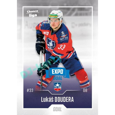 2022/23 Goal Cards Chance Liga 1. série #077 Lukáš Doudera Expo Blue x/4