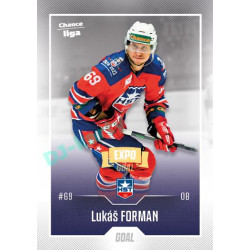 2022/23 Goal Cards Chance Liga 1. série #078 Lukáš Forman Expo Ostrava GOLD 1of2