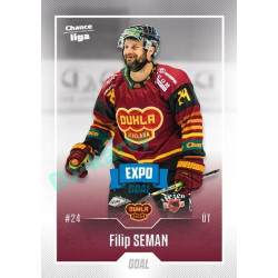 2022/23 Goal Cards Chance Liga 1. série #009 Filip Seman Expo Blue x/4