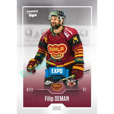 2022/23 Goal Cards Chance Liga 1. série #009 Filip Seman Expo Blue x/4