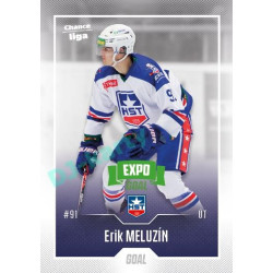 2022/23 Goal Cards Chance Liga 1. série #086 Erik Meluzín Expo Green x/4