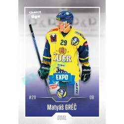 2022/23 Goal Cards Chance Liga 1. série #090 Matyáš Gréč Expo Blue x/4