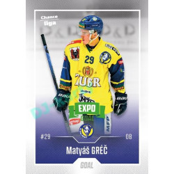 2022/23 Goal Cards Chance Liga 1. série #090 Matyáš Gréč Expo Green x/4