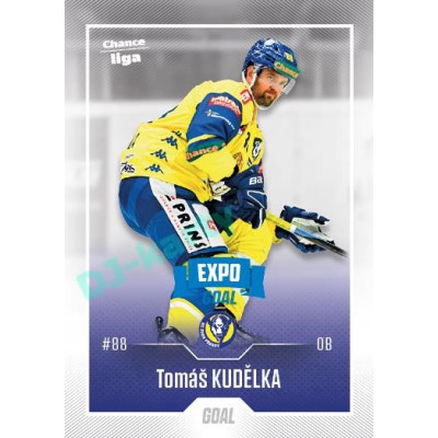 2022/23 Goal Cards Chance Liga 1. série #092 Tomáš Kudělka Expo Blue x/4
