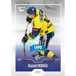 2022/23 Goal Cards Chance Liga 1. série #094 Daniel Indrák Expo Blue x/4