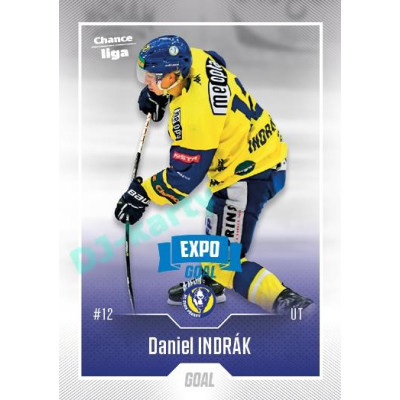 2022/23 Goal Cards Chance Liga 1. série #094 Daniel Indrák Expo Blue x/4