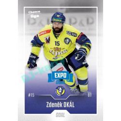 2022/23 Goal Cards Chance Liga 1. série #095 Zdeněk Okál Expo Blue x/4