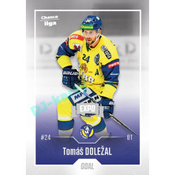 2022/23 Goal Cards Chance Liga 1. série #096 Tomáš Doležal Expo Ostrava SILVER 1of2