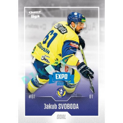 2022/23 Goal Cards Chance Liga 1. série #099 Jakub Svoboda Expo Blue x/4