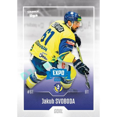 2022/23 Goal Cards Chance Liga 1. série #099 Jakub Svoboda Expo Blue x/4