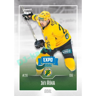 2022/23 Goal Cards Chance Liga 1. série #019 Jiří Říha Expo Blue x/4